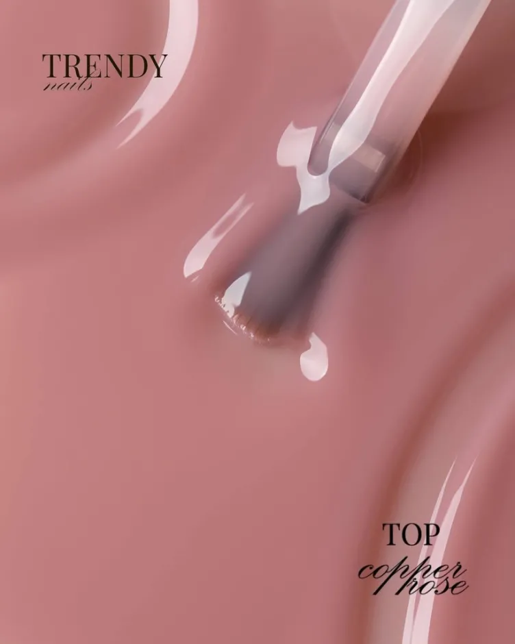 Trendy Nails Top No Wipe Copper Rose, 10ml — Photo 2