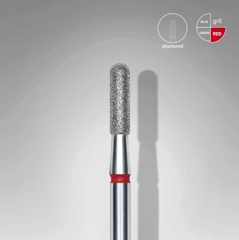 Punta Diamante Staleks FA30R023/8 «Cilindro Redondeado» 2.3 mm rojo — Photo 2