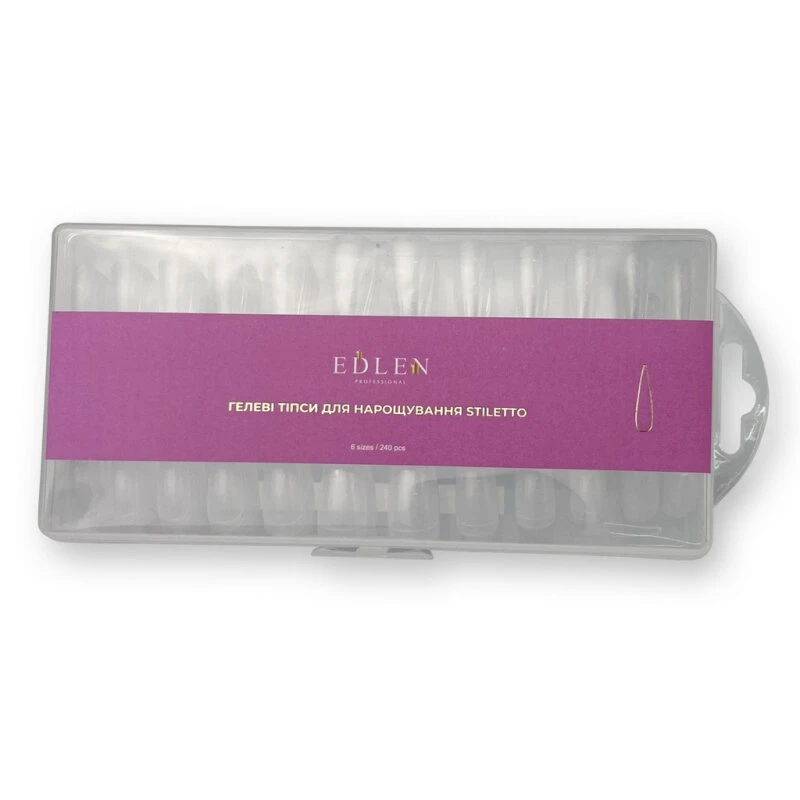 Edlen Gel Tips Stiletto, 240uds — Photo 2