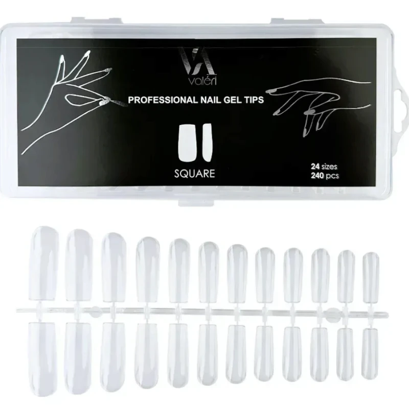 Valeri Gel Tips Square, 240uds — Photo 2