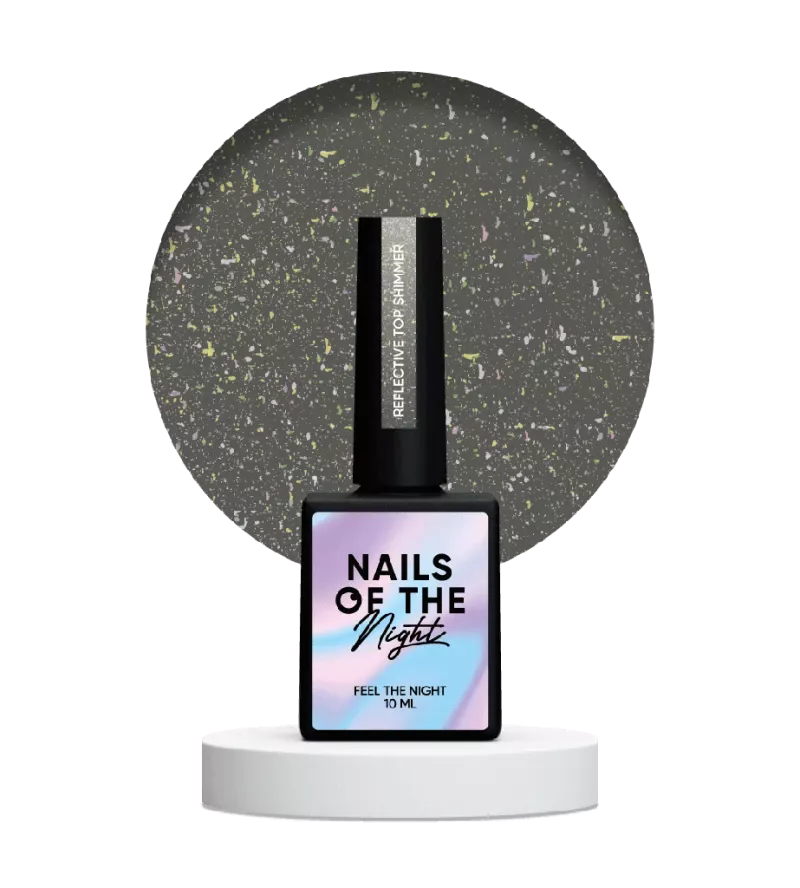 NAILSOFTHENIGHT Reflective Top Shimmer (sin capa pegajosa), 10ml — Photo 2