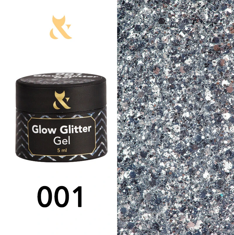 F.O.X Glow Glitter Gel 001, 5ml — Photo 2