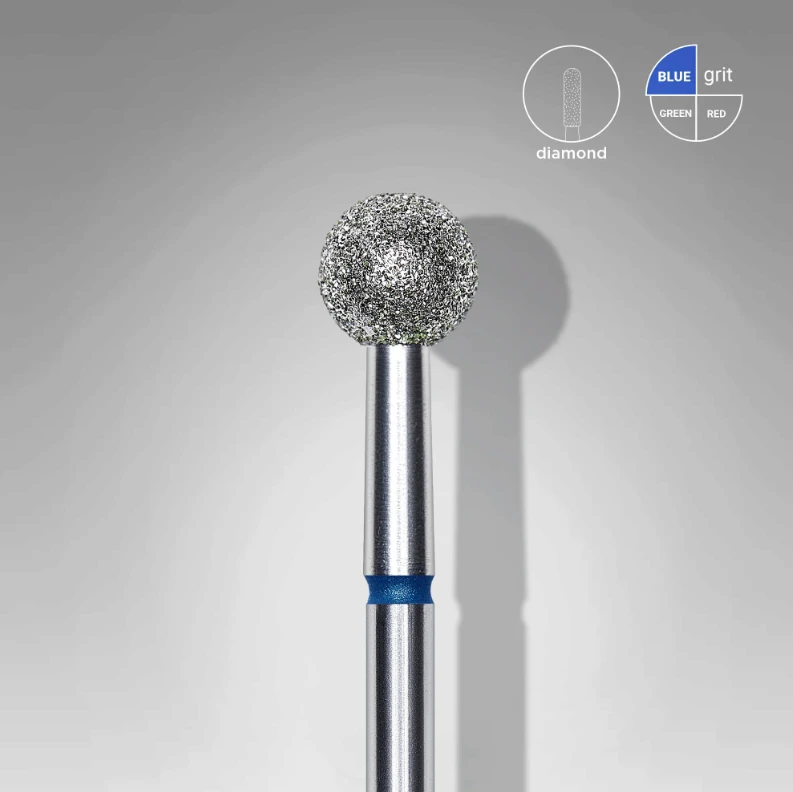 Punta Diamante Staleks FA01B050 «Bola» 5 mm azul, — Photo 2