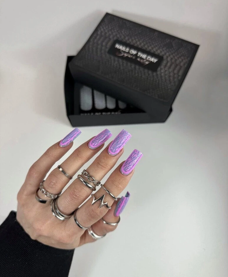 NAILSOFTHEDAY silicone form Wild Safari Snake; 12pcs — Photo 4