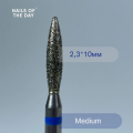 Nailsoftheday Fresa diamante en forma de llama, azul 2,3*10 mm — Photo 4
