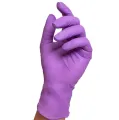 Guantes de Nitrilo sin polvo, Morado M — Photo 3