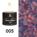 F.O.X Glow Glitter Gel 005, 5ml — Photo 5