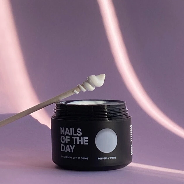NAILSOFTHEDAY Polygel White, 30g — Photo 23