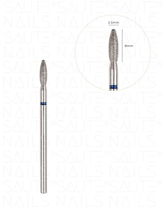 Nailsoftheday fresa de diamante Llama, azul 1,8*10 mm — Photo 12