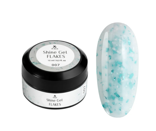 F.O.X Shine Gel Flakes 09, 15ml — Photo 17