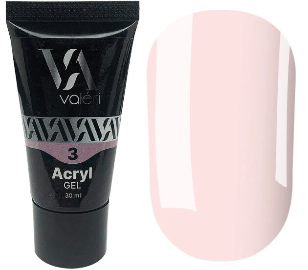 Valeri Acryl Gel White 1, 30ml — Photo 36