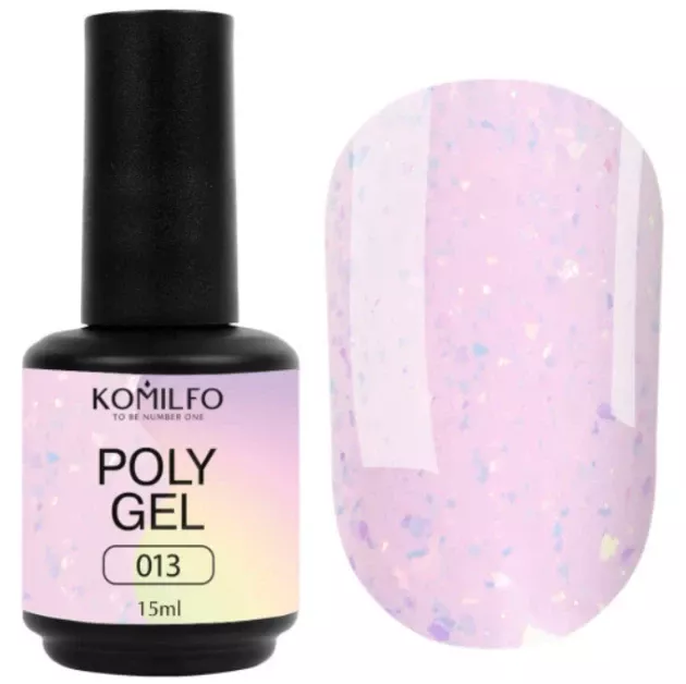 Komilfo PolyGel 006 Beige Glitter, 15ml — Photo 38